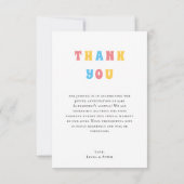 Schattigee Little Ray of Sunshine Baby shower Bedankkaart (Achterkant)