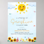 Schattigee Little Ray of Sunshine Baby shower Poster (Voorkant)