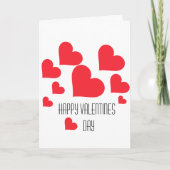 Schattigee Little Red Hearts Cool Chic Valentijnsd Kaart (Voorkant)