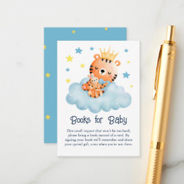 Schattigee Little Tiger Baby shower Boeken voor Ba Informatiekaartje