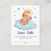 Schattigee Little Tiger Baby shower Luier Raffle Informatiekaartje (Voorkant)