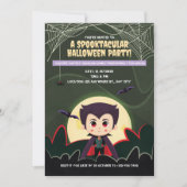 Schattigee Little Vampire Boy Halloween-feestuitno Kaart (Voorkant)