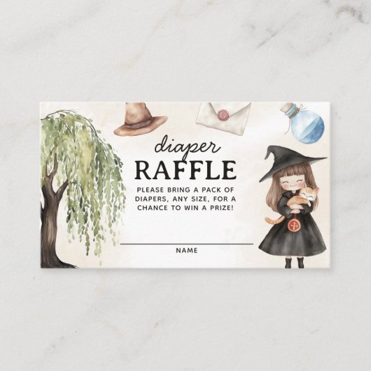 Schattigee Little Wizard Luier Raffle Enclosure Ka Informatiekaartje (Voorkant)