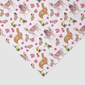 Schattigee Llama Alpaca Capybara Zuid-Amerika Kers Tissuepapier (Detail)