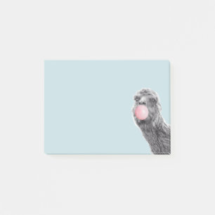 Schattigee Llama Alpaca met Bubble Gum Post-it® Notes