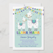 Schattigee Llama Baby shower Alpaca Baby Boy Llama Kaart (Voorkant)