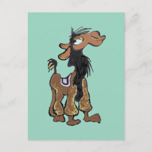 Schattigee Llama Cartoon DIY Briefkaart