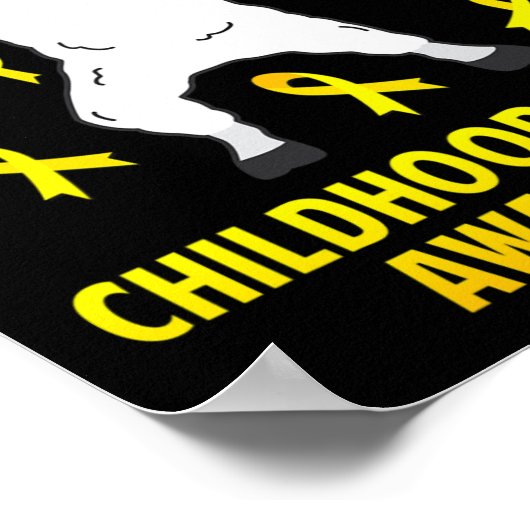 Schattigee Llama Dabbing Warrior Kinderkanker Awar Poster (Hoek)