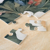 Schattigee Llama Elegante Bloemen Legpuzzel (Zijkant)