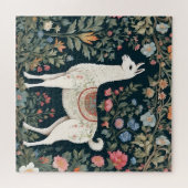 Schattigee Llama Elegante Bloemen Legpuzzel (Horizontaal)
