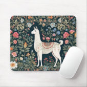Schattigee Llama Elegante Bloemen Muismat (Met muis)