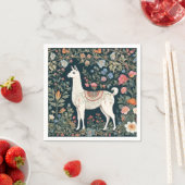 Schattigee Llama Elegante Bloemen Servet (Insitu)