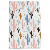 Schattigee Llama en pastel Saguaro Cactus Patroon Medium Cadeauzakje (Achterkant)