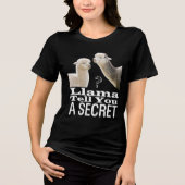 Schattigee Llama Grappige Pun Memen Memen Zwart Tri-Blend Shirt (Voorkant)