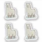 Schattigee Llama Illustratie - Schattige en rustig Sticker (Voorkant)