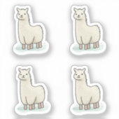 Schattigee Llama Illustratie - Schattige en rustig Sticker (Voorkant)