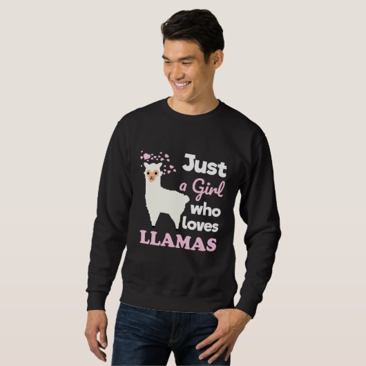 Schattigee Llama is gewoon een meisje dat van Llam Trui (Voorkant volledig)