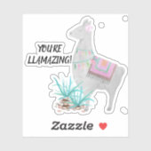 Schattigee Llama Je bent Llamazing Vinyl Sticker (Vel)