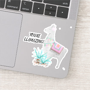 Schattigee Llama Je bent Llamazing Vinyl Sticker