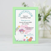 Schattigee Llama Jonge Kind Verjaardagsfeest Bleek Kaart (Staand voorkant)