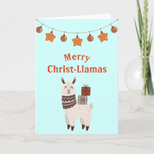 Schattigee Llama Kerst Vakantie Kaart