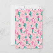 Schattigee Llama leuke cactus Verjaardagsuitnodigi Kaart (Achterkant)