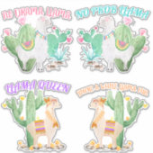 Schattigee Llama met Fun Llama Humor Gezegden - 4  Sticker (Voorkant)