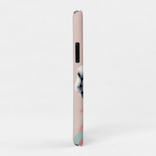 Schattigee Llama met kleurrijke vacht op zijn hoof Case-Mate iPhone Case (Achterkant/rechts)