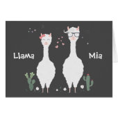 Schattigee Llama Mia Ik ben verliefd op Valentijn  (Voorkant Horizontaal)