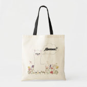 Schattigee Llama Mmama Floral Grappig Mom-to-be Gi Tote Bag (Voorkant)