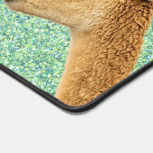 Schattigee Llama op groene Mint Glitter Gepersonal Bureaumat (Hoek)