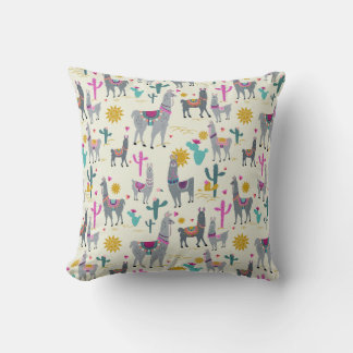 Schattigee Llama Print Decor Kussen