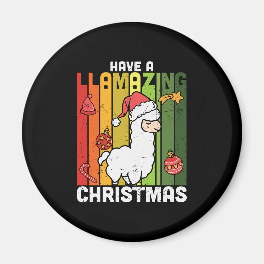 Schattigee Llama Pun kerstvakantie Magneet (Voorkant)