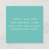 Schattigee Llama Rainbow Kinderopvang Babysitter Vierkante Visitekaartje (Achterkant)