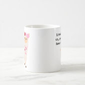 Schattigee Llama roze en witte Valentijnsdag Koffiemok (Center)