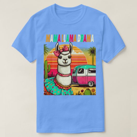 Schattigee Llama Squad Shirt Retro 80s Style Desig (Design voorkant)