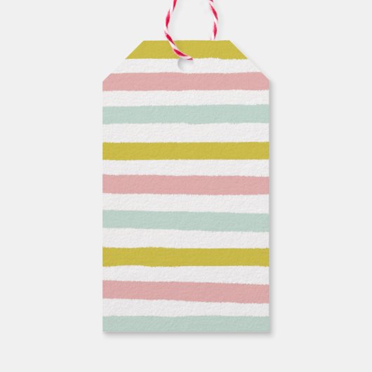 Schattigee Llama thema verjaardagsfeestpastel Cadeaulabel (Achterkant)