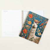 Schattigee Llama William Morris Geïnspireerd Bloem Planner (Display)