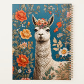Schattigee Llama William Morris Geïnspireerd Bloem Planner (Achterkant)