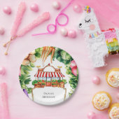 Schattigee lokale boerenmarktverjaardag papieren bordje (Feest)