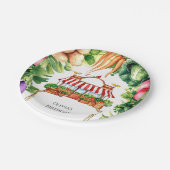 Schattigee lokale boerenmarktverjaardag papieren bordje (Gekanteld)