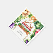 Schattigee lokale boerenmarktverjaardag servet (Hoek)