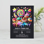 Schattigee Lollipop Wonderland Verjaardag Kaart (Staand voorkant)