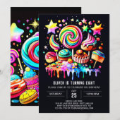 Schattigee Lollipop Wonderland Verjaardag Kaart (Voorkant / Achterkant)