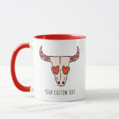 Schattigee Longhorn schedel gepersonaliseerde Vale Mok (Links)