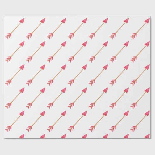 Schattigee Love Arrows-Valentijnsdag Cadeaupapier (Vlak)