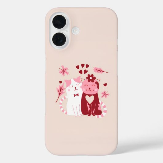 Schattigee Love Cats Telefoonhoesje – Romantisch K Case-Mate iPhone Case (Achterkant)
