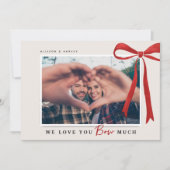 Schattigee 'Love You BOW Much' Foto Valentijns Feestdagenkaart (Voorkant)