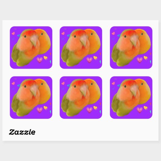 Schattigee Lovebird stickers (Vel)