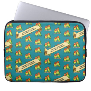Schattigee Lovebirds Fischer's Lovebird Latin Retr Laptop Sleeve